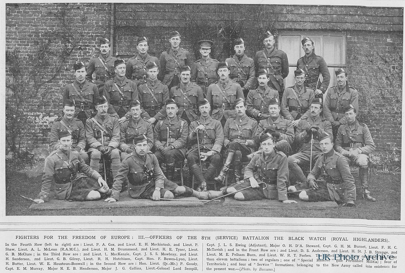 UK Photo Archive: Group Photos &emdash; Black Watch 8th Battalion Officers