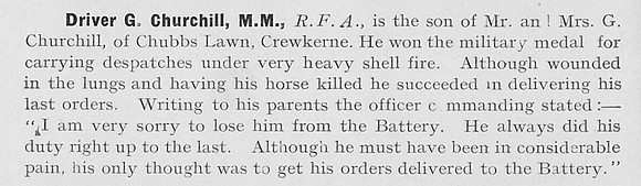 UK Photo Archive: 1917 &emdash; Churchill G Dvr MM Royal Field Artillery 1