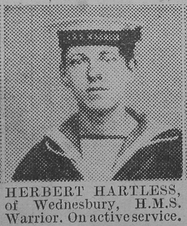 Hartless H AB HMS Warrior Royal Navy The Vivid 27th Feb 1915