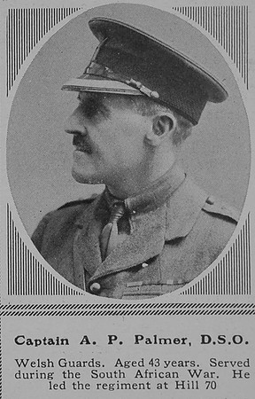 Palmer A P Captain DSO 1st Welsh Guards The Sphere 23rd Oct 1915