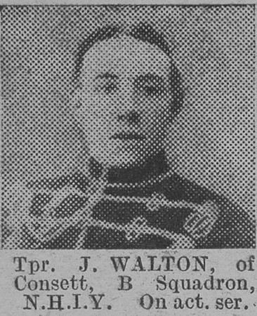 Walton J Tpr Northumberland Hussars The Vivid 20th Feb 1915