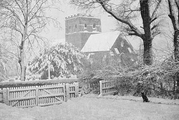 Iffley Church In Winter 1890s