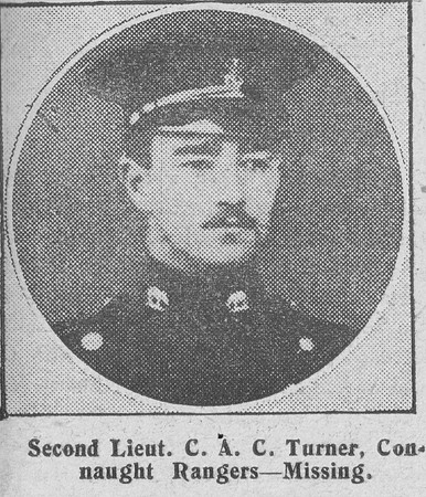 Turner C A C 2nd Lt Connaught Rangers The Graphic 5th Sep 1914