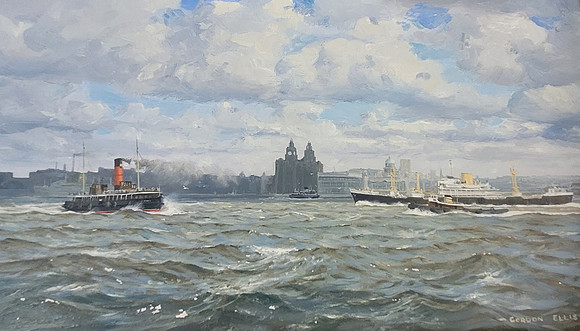 Oil Painting Liverpool By Gordon Ellis