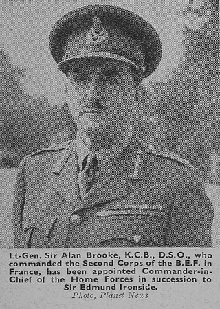 Brooke A Lt Gen Sir KCB DSO Commander In Chief Of The Home Forces