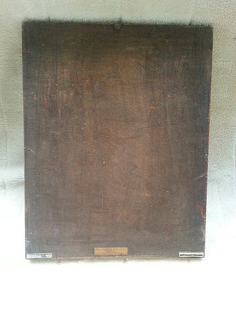 Vintage Francesco Peinder Print On Board Of A Child