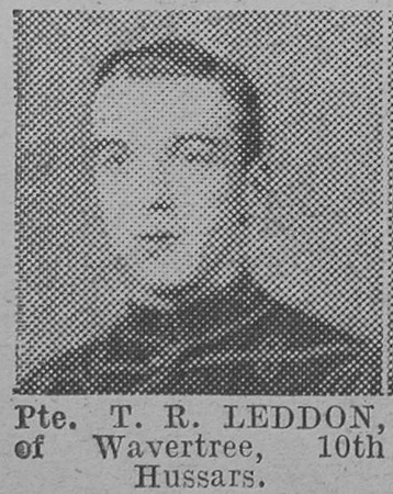 Leddon T R Pte 10th Hussars The Vivid 20th Feb 1915