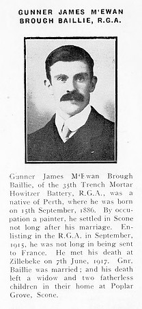 Baillie J M B Gnr 7713 Royal Garrison Artillery