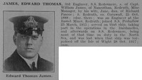 James E T 3rd Engineer Mercantile Marine Obit De Ruvignys Roll Of Honour Vol 3