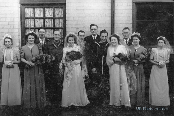 Double War Wedding Joan E Jones And William Pulham, Mary Pratley And Stanley Hardy Oct 1944 No 1