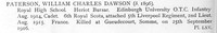 Paterson W C D 2nd Lt 6th Royal Scots Obit