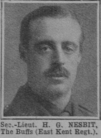 Nesbit H G 2nd Lt East Kent Regt The War Illustrated 17th Apr 1915