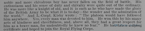 Noott M 2nd Lt 1st East Kent Regiment Obit Part 2
