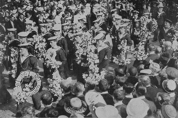The Funeral Of Boy 1st Class J T Cornwell VC Royal Navy Photo 2