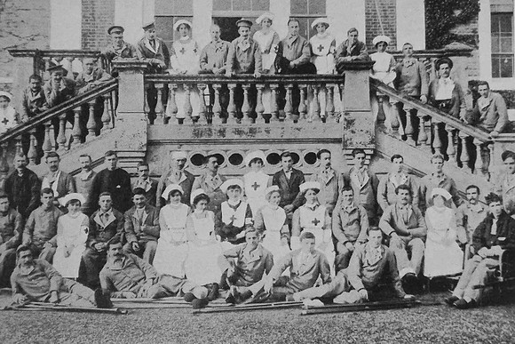 Wounded Belgian Soldiers Waverley Abbey Military Hospital Farnham 1914