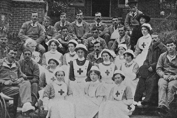 Patients And Nurses At The Hill Military Hospital Farnham