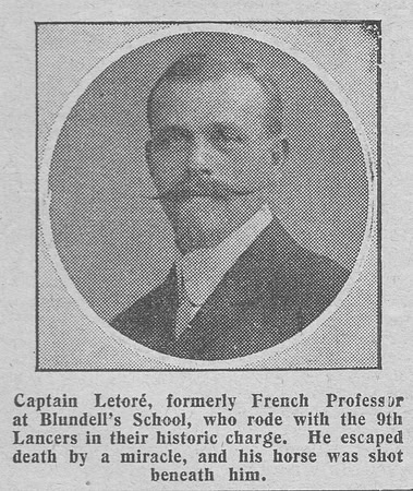Letore Captain 9th Lancers The Graphic 14th Sep 1914
