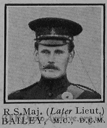 Bailey F F CSM MC DCM 6th London Regiment Cast Iron Sixth-Captain E G Godfrey
