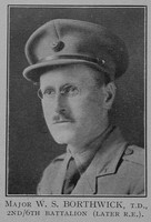 Borthwick W S Major 6th London Regiment Cast Iron Sixth-Captain E G Godfrey 1938