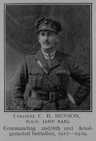Benson C B Col DSO Bar 6th London Regiment Cast Iron Sixth-Captain_E G Godfrey