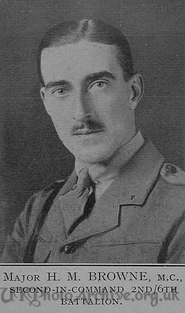 Browne H M Major MC 6th London Regiment Cast Iron Sixth - Captain E G Godfrey 1938