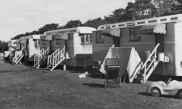Chipperfield Circus Caravans Town Moor Newcastle 1952
