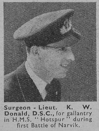 Donald K  Surg Lt DSC HMS Hotspur Royal Navy
