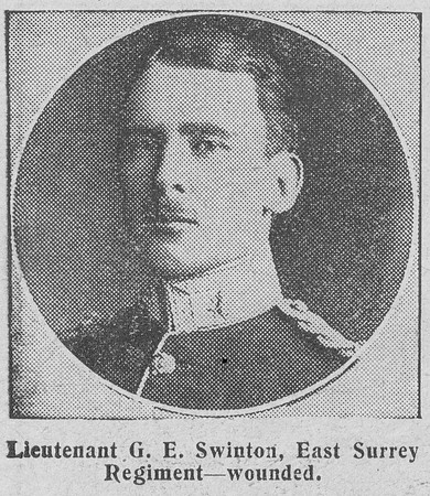 Swinton G E Lt East Surrey Regiment The Graphic 7th Sep 1914
