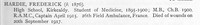 Hardie F Captain Royal Army Medical Corps Obit