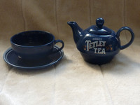 Tetley Tea For On Set Teapot Cup And Saucer