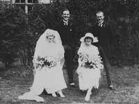 The Bride, Groom, Best Man And Bridesmaid 1920s Wedding