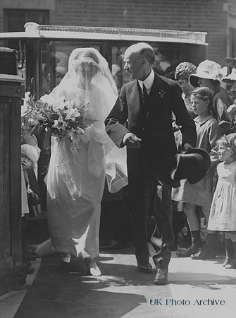 The Bride With Her Father 1920s Wedding