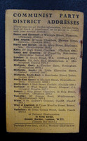 A Communist Party Membership Card 1949 Mrs Olga Z Weston 4 Church Walk, Melksham, Wiltshire.