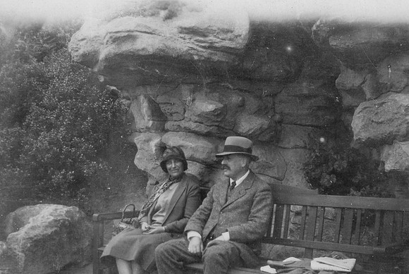 Sitting Relaxing On A Bench 1920s
