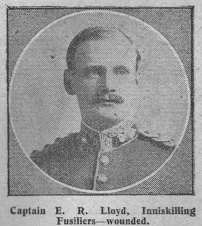 Lloyd E R Captain Royal Inniskilling Fusilers The Graphic 8th Sep 1914