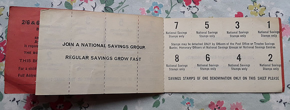 National Savings Stamp Book Princess Anne Stamps 1950s