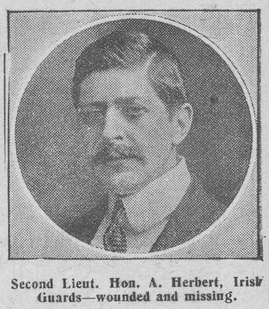 Herbert A 2nd Lt The Hon Irish Guards The Graphic 11th Sep 1914