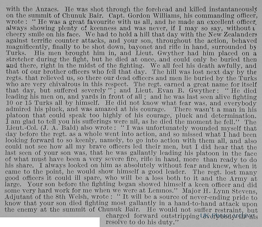 Marson J C 2nd Lt 8th Welsh Regiment Obit Part 2