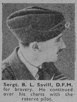 Savill B L Sergt DFM Royal Air Force