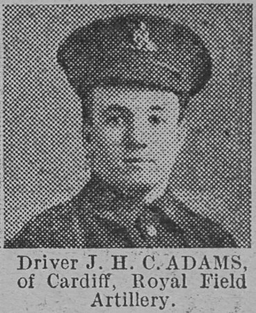 Adams J H C Dvr Royal Field Artillery Of Cardiff The Vivid 6th Mar 1915