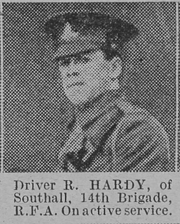 Hardy R Dvr Royal Field Artillery Of Southall The Vivid 6th Mar 1915