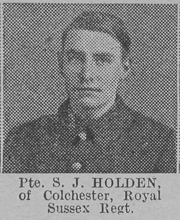 Holden S J Pte Royal Sussex Regiment Of Colchester The Vivid 6th Mar 1915