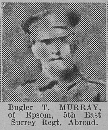 Murray T Bugler 5th East Surrey Regiment Of Epsom The Vivid 6th Mar 1915