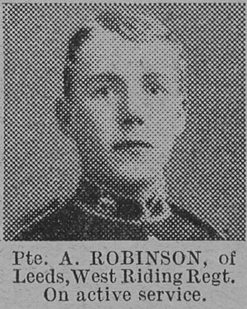 Robinson A Pte West Riding Regiment Of Leeds The Vivid 6th Mar 1915
