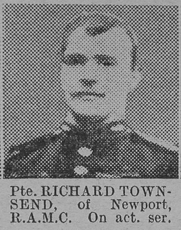 Townsend R Pte Royal Army Medical Corps Of Newport The Vivid 6th Mar 1915