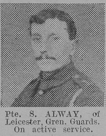 Alway S Pte Grenadier Guards Of Leicester The Vivid 13th Mar 1915