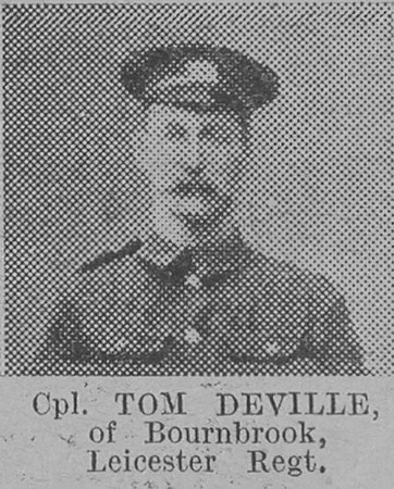 Deville T Cpl Leicester Regiment Of Bournbrook The Vivid 13th Mar 1915