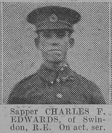 Edwards C F Sapper Royal Engineers Of Swindon