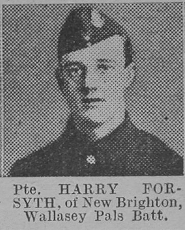 Forsyth H Pte 11th (Wallasey) Cheshire Regiment Of New Brighton The Vivid 13th Mar 1915