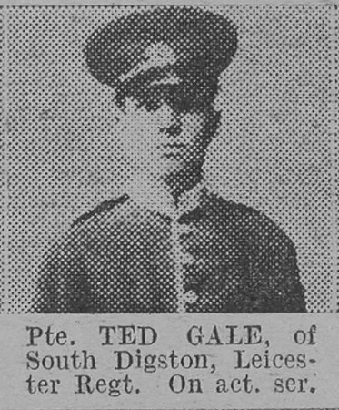 Gale T Pte Leicester Regiment Of South Digston The Vivid 13th Mar 1915